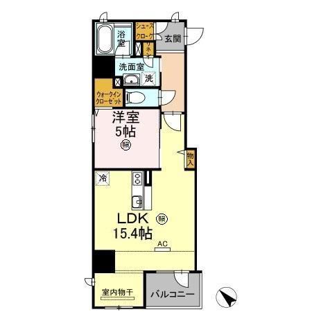 セントラルコートU(1LDK/8階)の間取り写真