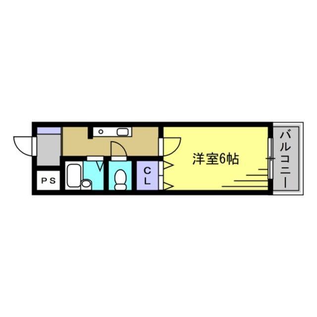 カーサさくら(1K/2階)の間取り写真