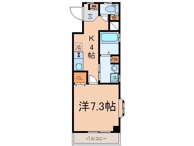 ガーデニア武蔵小杉(1K/3階)の間取り写真