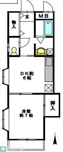 ル・シェ・ソワ(1DK/5階)の間取り写真
