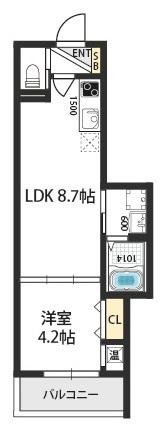 F ASECIA SCHEDA(1LDK/1階)の間取り写真