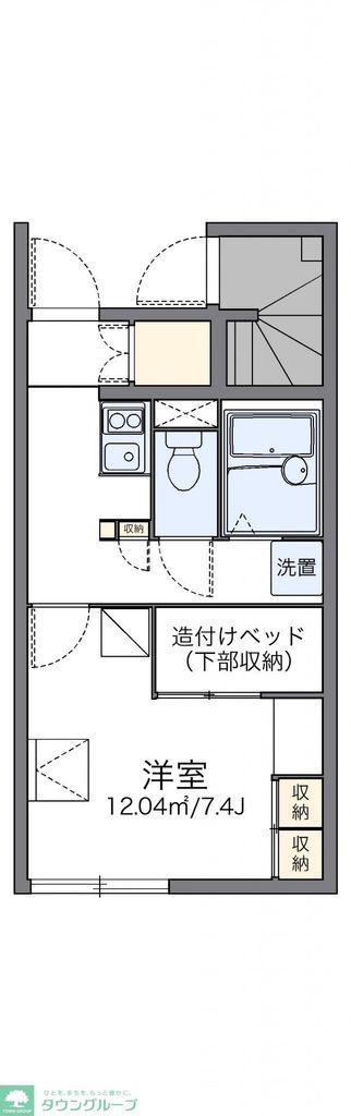 レオパレスレミナール並木(1K/1階)の間取り写真