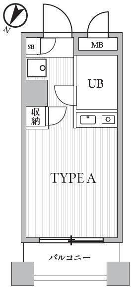 T SGARDEN多摩センター(ワンルーム/2階)の間取り写真