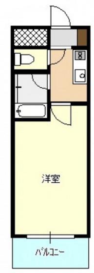 メゾンド長束(1K/1階)の間取り写真