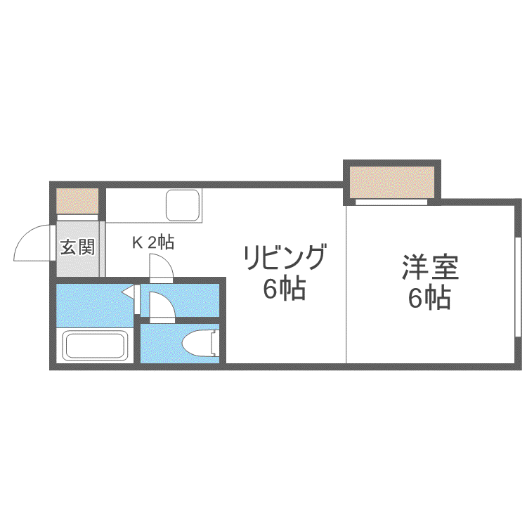グレイス山の手(1LDK/3階)の間取り写真