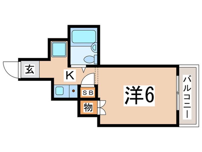 琥珀メゾン池袋(1K/2階)の間取り写真
