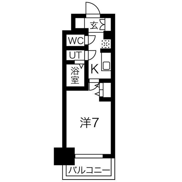 メイクスWアート丸の内(1K/3階)の間取り写真
