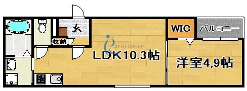 FMAISONATRIOII(1LDK/2階)の間取り写真