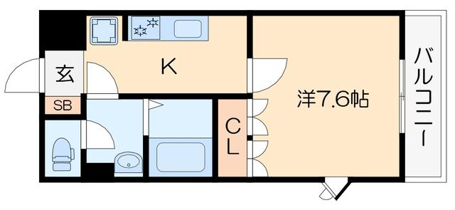 フォルテ(1K/2階)の間取り写真