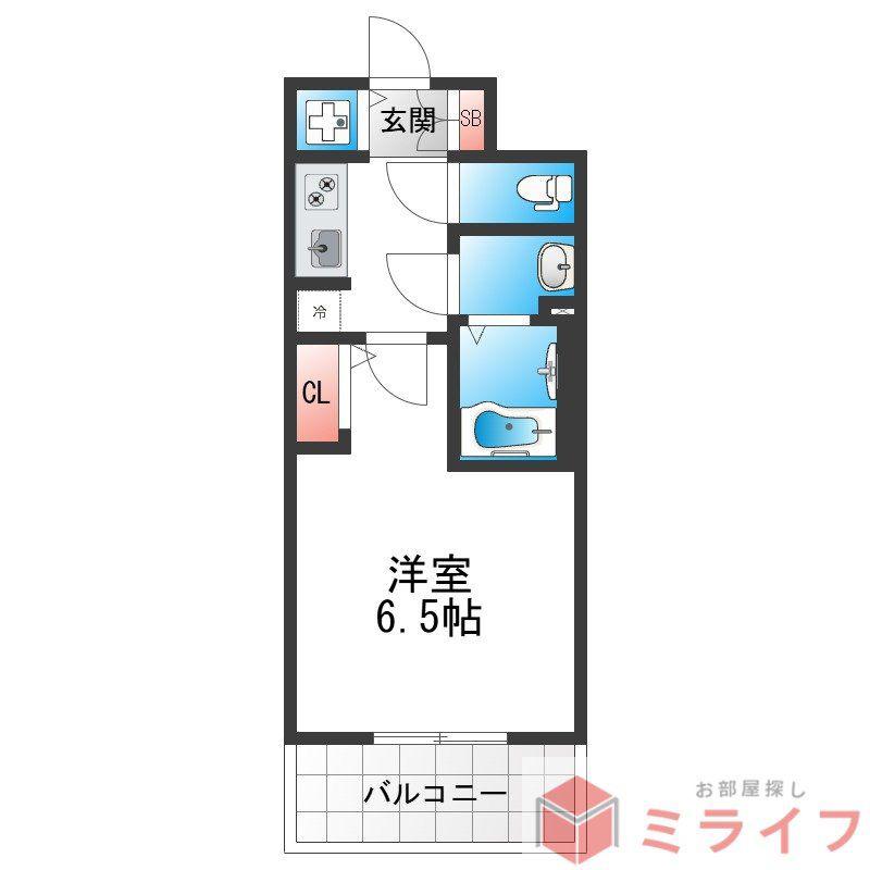 S-RESIDENCE高井田BELETA(1K/2階)の間取り写真