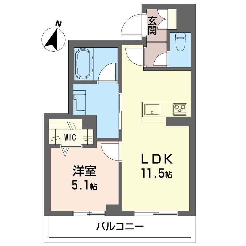 KSII(1LDK/1階)の間取り写真