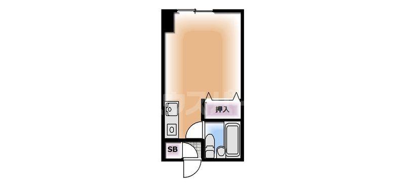 コーポサンライズ西田(ワンルーム/1階)の間取り写真