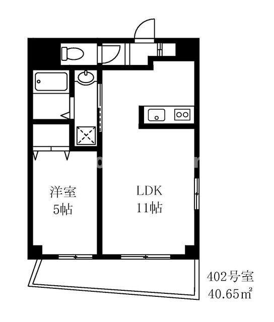ヨコハマ ベイ ダイヤモンド ストリーム(1LDK/4階)の間取り写真