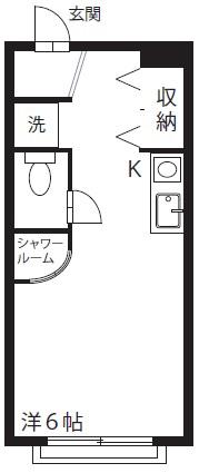 ユニコーポ子安(ワンルーム/2階)の間取り写真