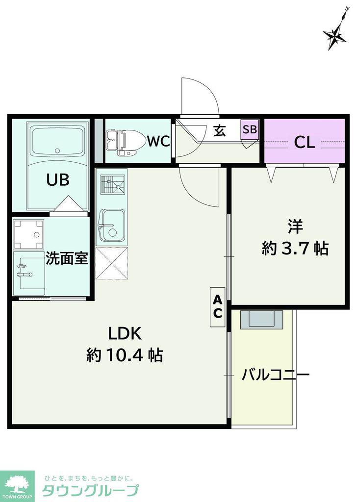 JACK MATOBAVI(1LDK/3階)の間取り写真