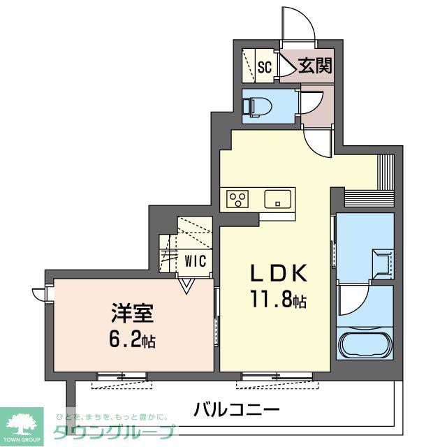 シャーメゾン志木(1LDK/3階)の間取り写真
