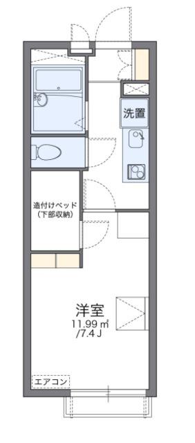 レオパレスキルシュバウム(1K/3階)の間取り写真