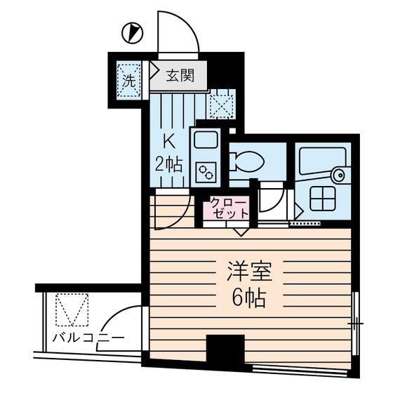 アムス東池袋(1K/6階)の間取り写真