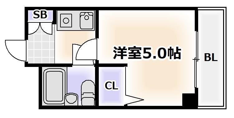 メゾンドファーム(1K/2階)の間取り写真