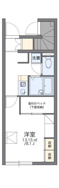 レオパレス和T&R(1K/1階)の間取り写真