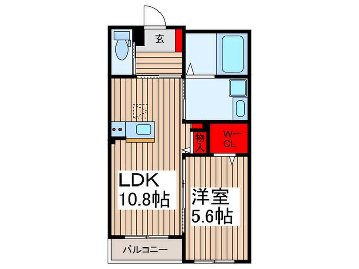 コイトハイツ(1LDK/1階)の間取り写真