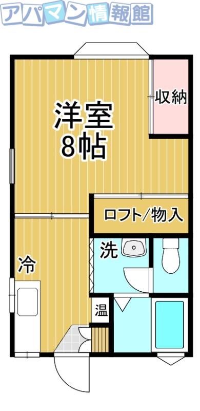 アコーダンス松田A棟(1K/2階)の間取り写真