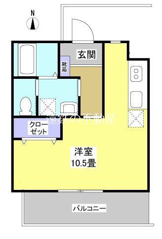 ハイツリベラ(ワンルーム/3階)の間取り写真