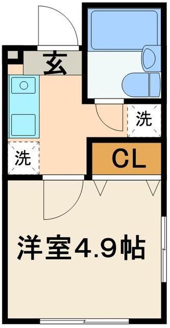 コスタシティ平井(1K/3階)の間取り写真