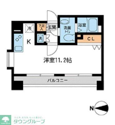 HF錦糸町レジデンス(ワンルーム/11階)の間取り写真