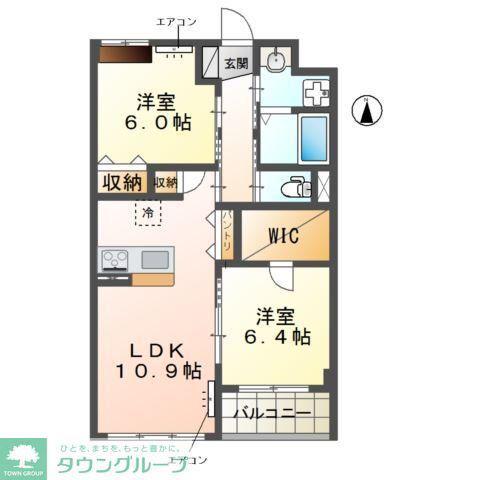 流山市駒木マンション(2LDK/3階)の間取り写真