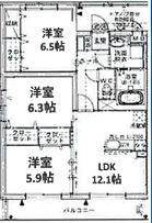 STELLA小池原(3LDK/1階)の間取り写真