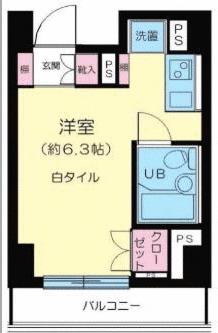 TERRAZZA EST(ワンルーム/11階)の間取り写真