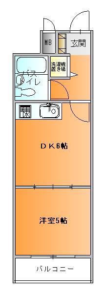朝日プラザ本町(1DK/3階)の間取り写真