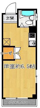 ドエールヒルズ(ワンルーム/3階)の間取り写真
