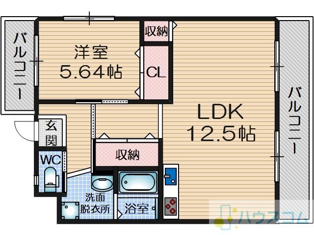 総持寺グリーンハイツ(1LDK/3階)の間取り写真