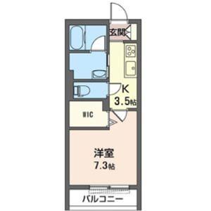 レジデンス大和(1K/3階)の間取り写真