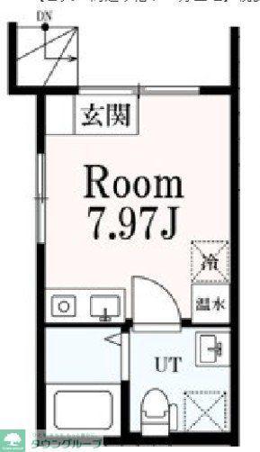 プルメリア荻窪(1K/1階)の間取り写真