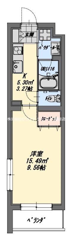 アヴニール(1K/4階)の間取り写真