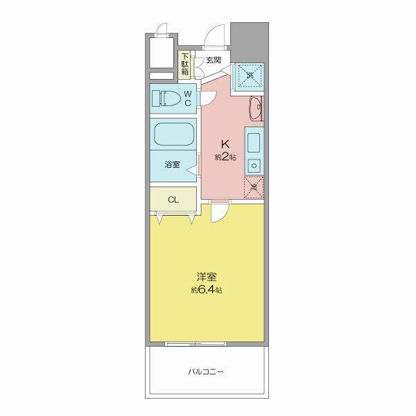プレサンス鶴舞公園ウエスト(1K/9階)の間取り写真
