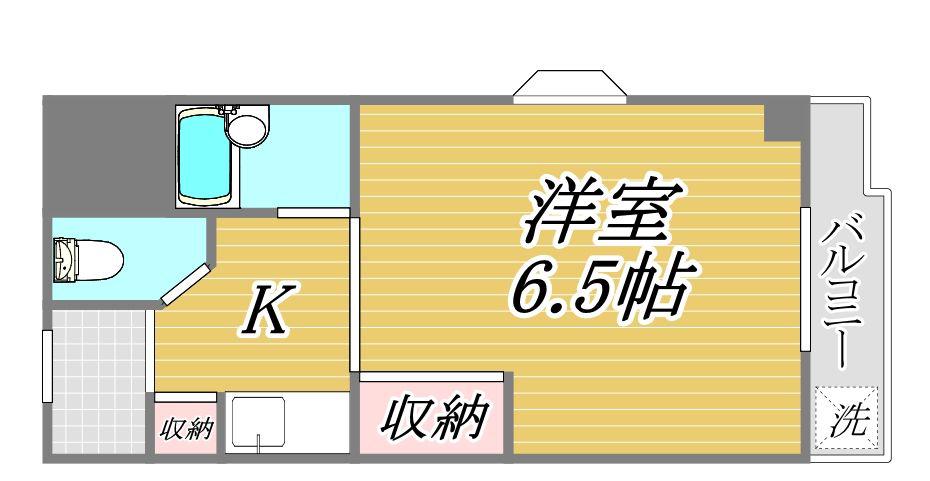 ツゥィンコート(1K/2階)の間取り写真