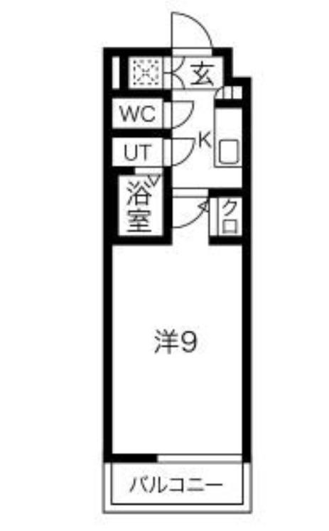エスペルーモ桜新町(1K/2階)の間取り写真