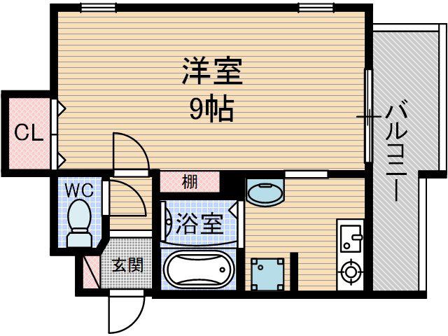 VILLACIEL(1K/3階)の間取り写真