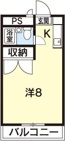 シグナル21(1K/4階)の間取り写真