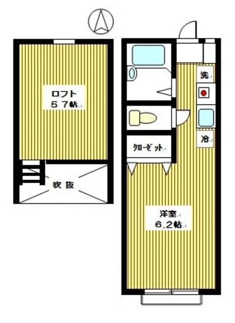 パールハイム壱番館(1K/1階)の間取り写真