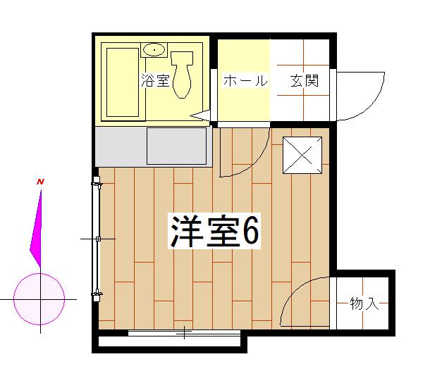 コーポ栄(ワンルーム/2階)の間取り写真