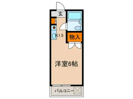 フェスタ下北沢(1K/2階)の間取り写真