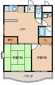 ラ・セゾン・フォレスト(2LDK/3階)の間取り写真