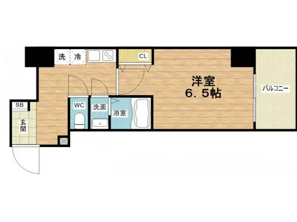 アドバンス難波南ノエル(1K/3階)の間取り写真