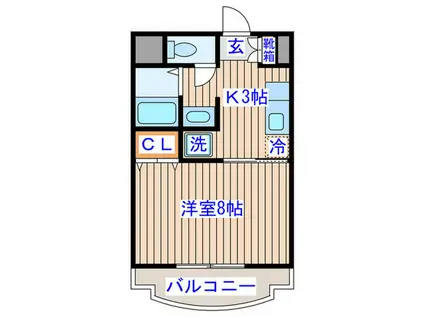 荒巻スカイマンション(1K/2階)の間取り写真
