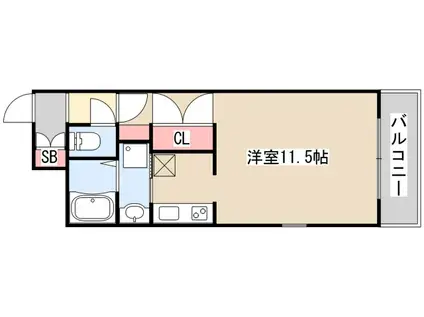 エスライズ新神戸(ワンルーム/10階)の間取り写真